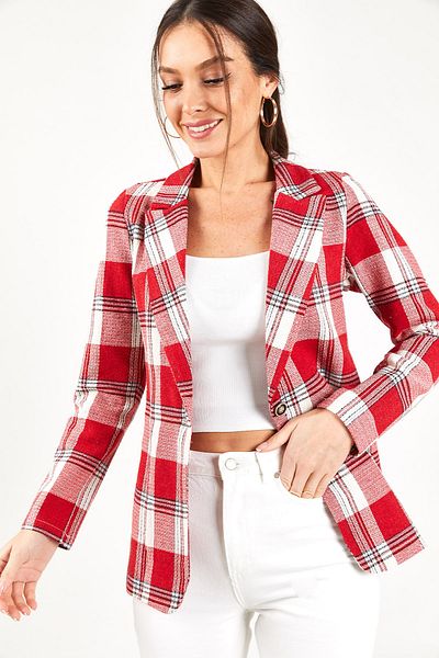 armonika Blazer - Rot - Regular Fit