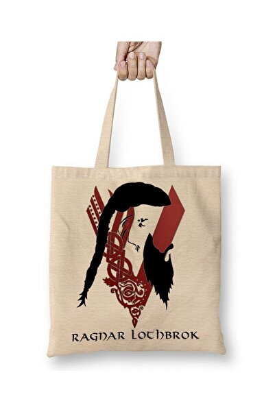 Baskı Dükkanı Ragnar Lothbrok tkanina Torba duga Sa ručkom