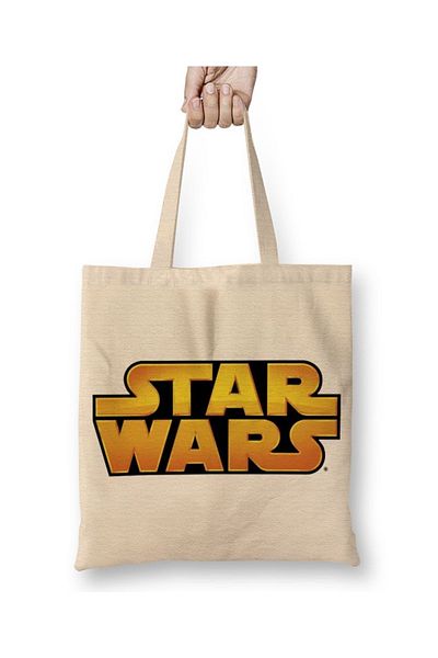 Baskı Dükkanı Υφασμάτινη τσάντα με λογότυπο Star Wars με μακριά λαβή