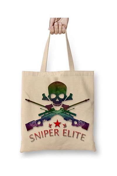 Baskı Dükkanı Υφασμάτινη τσάντα Csgo Counter Strike με μακριά λαβή