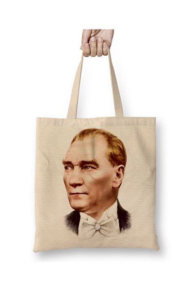 Baskı Dükkanı Mustafa Kemal Atatürk 04 υφασμάτινη τσάντα με μακριά λαβή
