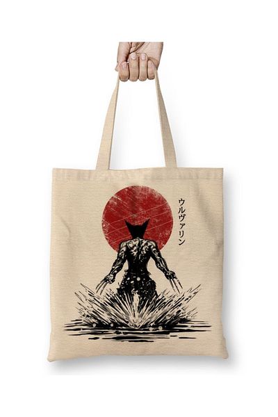 Baskı Dükkanı Logan Wolverine 01 υφασμάτινη τσάντα με μακριά λαβή