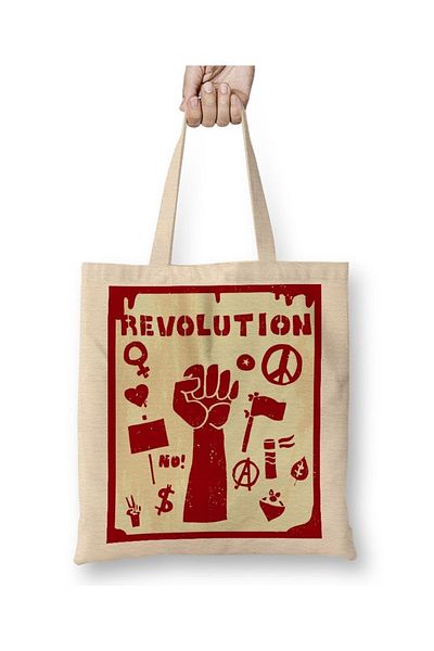 Baskı Dükkanı Υφασμάτινη τσάντα Revolution με μακριά λαβή