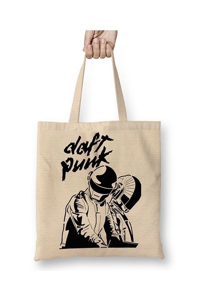 Baskı Dükkanı Daft Punk 02 υφασμάτινη τσάντα με μακριά λαβή