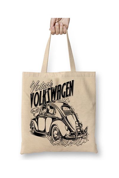 Baskı Dükkanı Geantă din pânză Volkswagen cu mâner lung