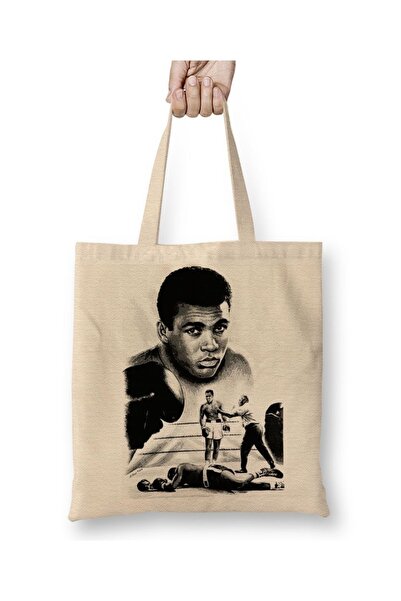 Baskı Dükkanı Muhammad Ali Boks 03 Tkanina Torba Dugačka Sa ručkom