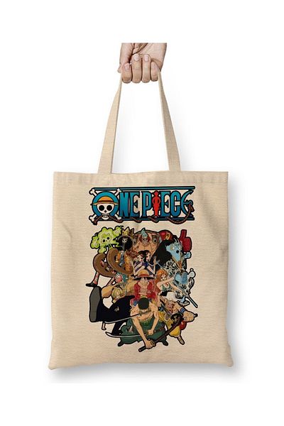 Baskı Dükkanı Μακριά λαβή υφασμάτινη τσάντα One Piece