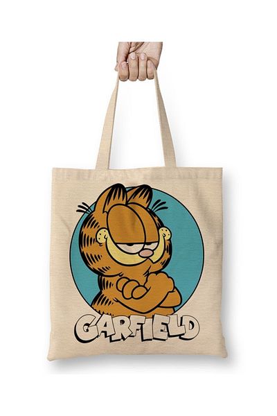 Baskı Dükkanı Geantă din pânză Garfield cu mâner lung