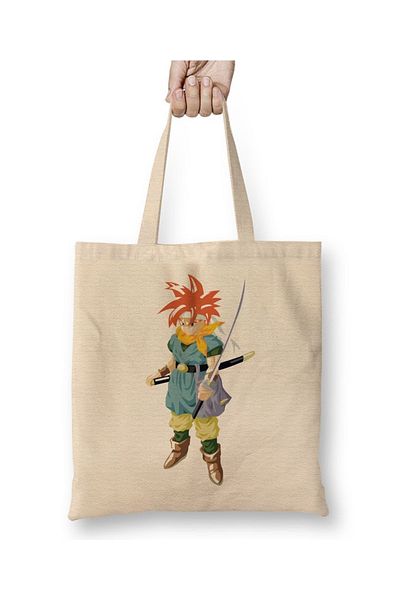 Baskı Dükkanı Chrono - Chrono Trigger υφασμάτινη τσάντα με μακριά λαβή