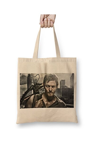 Baskı Dükkanı The Walking Dead Daryl Zombie Slayer Tkanina Torba Duga Sa ručkom