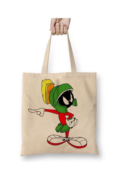 Baskı Dükkanı Looney Tunes Marvin Marsovac Tkanina Torba Duga Sa ručkom