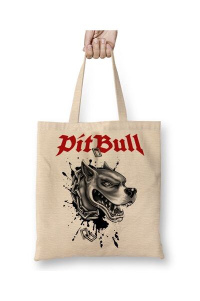 Baskı Dükkanı Tkanina za ljubitelje pitbul pasa Torba duga Sa ručkom