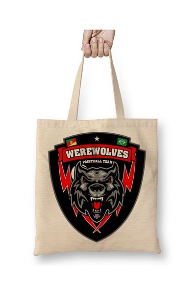 Baskı Dükkanı Υφασμάτινη τσάντα Werewolves με μακριά λαβή