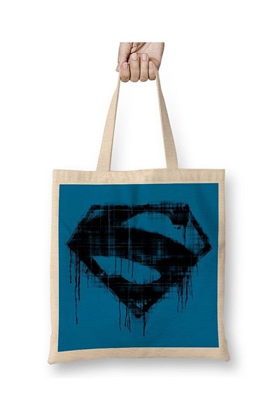 Baskı Dükkanı Υφασμάτινη τσάντα Super Man 2 με μακριά λαβή