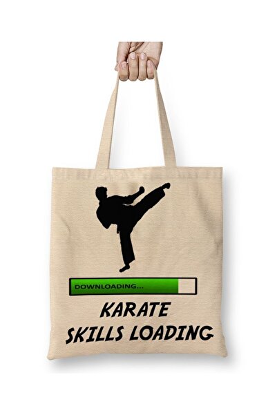 Baskı Dükkanı Tkanina za učenje karate veština Torba duga Sa ručkom