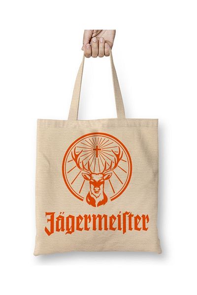Baskı Dükkanı Geantă din pânză Jagermeister cu mâner lung