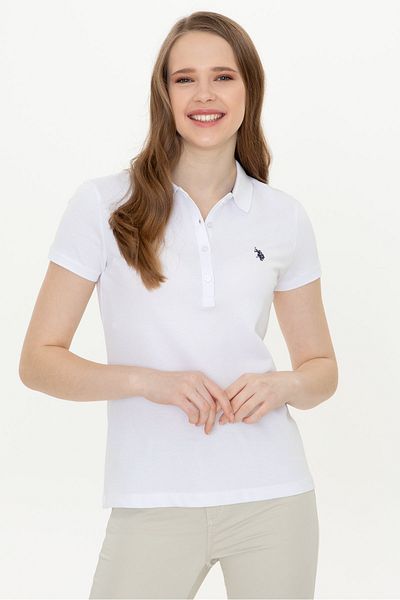 U.S. Polo Assn. Tricou alb pentru femei