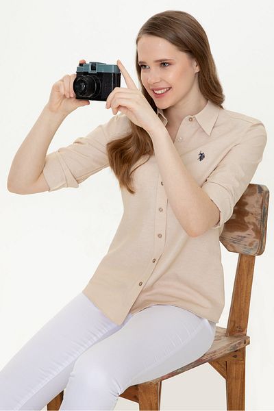 U.S. Polo Assn. Кафява дамска риза