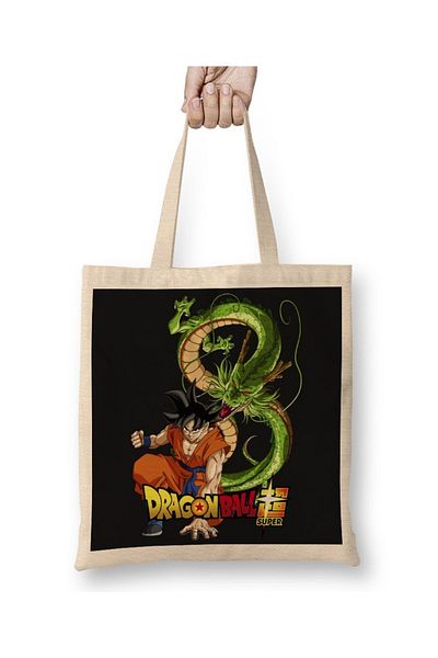 Baskı Dükkanı Geantă din pânză Goku Ball Super cu mâner lung