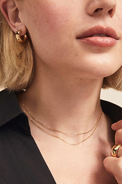 Fiamoss Kadın Çoklu Ince Zincir Kolye