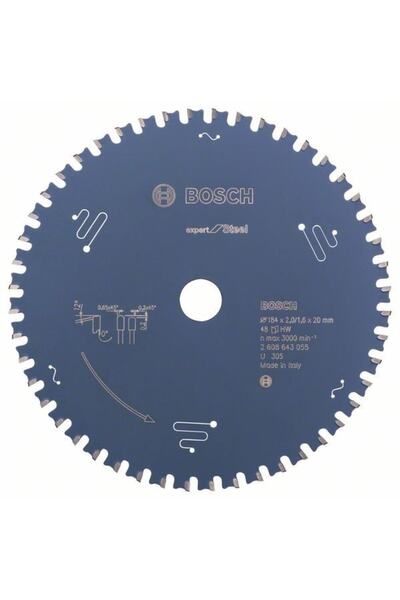 Bosch Expert For Steel 184*20 Mm 48 Diş Daire Testere Bıçağı - 2608643055