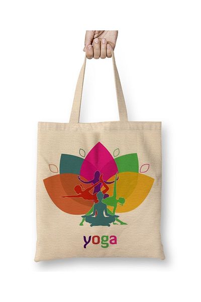 Baskı Dükkanı Geantă din pânză Yoga Fitness Mâner lung