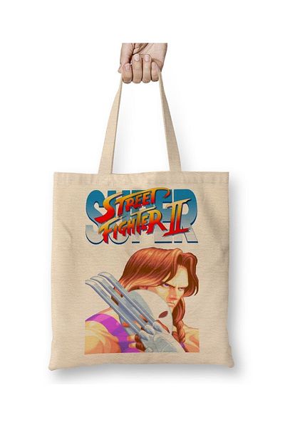 Baskı Dükkanı Street Fighter 2 Thunder Hawk υφασμάτινη τσάντα με μακριά λαβή