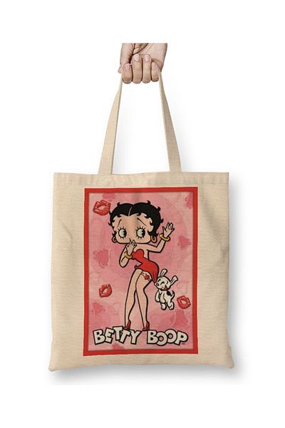 Baskı Dükkanı Υφασμάτινη τσάντα Betty Boop με μακριά λαβή