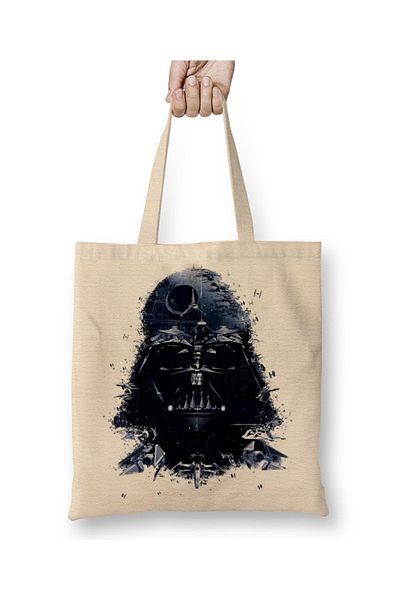 Baskı Dükkanı Υφασμάτινη τσάντα Darth Wars με μακριά λαβή