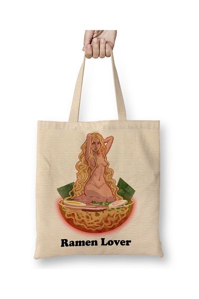 Baskı Dükkanı Υφασμάτινη τσάντα Ramen Lover με μακριά λαβή