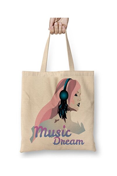 Baskı Dükkanı Luka Music Dream Music Cloth Torba Long Sa ručkom