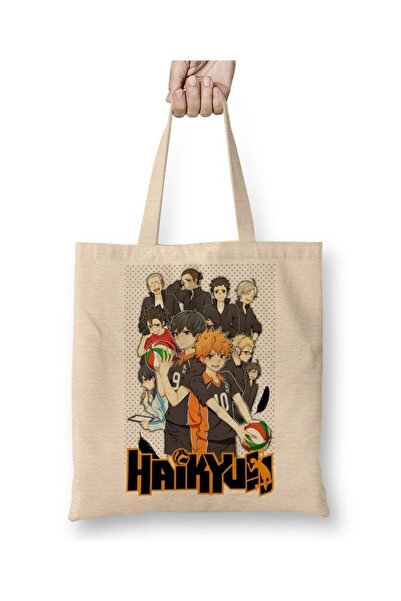 Baskı Dükkanı Haikyuu Karasuno Hinata anime odeća Torba duga Sa ručkom