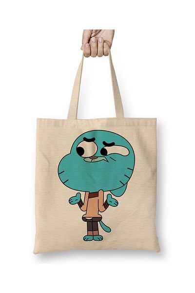 Baskı Dükkanı Υφασμάτινη τσάντα Gumball με μακριά λαβή