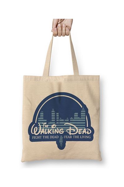 Baskı Dükkanı The Walking Dead υφασμάτινη τσάντα με μακριά λαβή