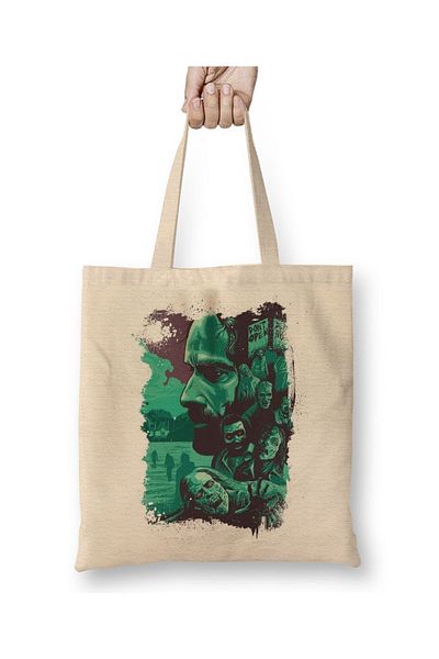 Baskı Dükkanı The Walking Dead Illustration υφασμάτινη τσάντα με μακριά λαβή