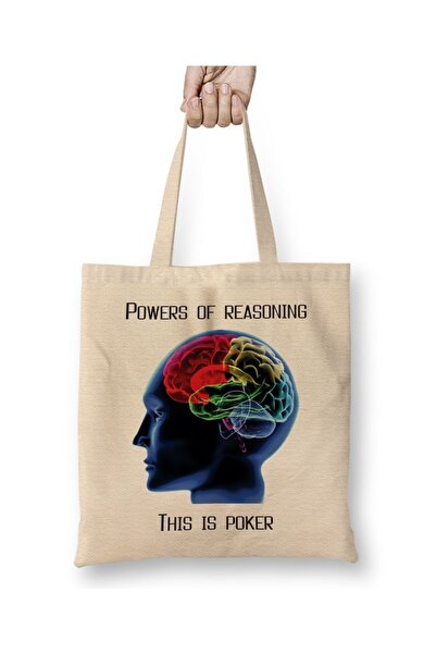 Baskı Dükkanı Poker Brain Cloth Torba Dugačka Sa ručkom