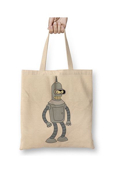 Baskı Dükkanı Υφασμάτινη τσάντα Bender Futurama με μακριά λαβή