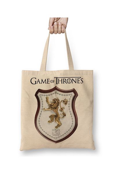 Baskı Dükkanı Υφασμάτινη τσάντα Game Of Thrones Casa Lannister με μακριά λαβή