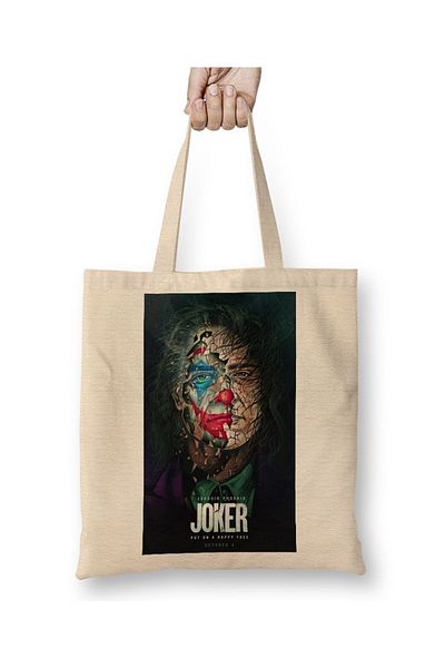 Baskı Dükkanı Joker 004 υφασμάτινη τσάντα με μακριά λαβή