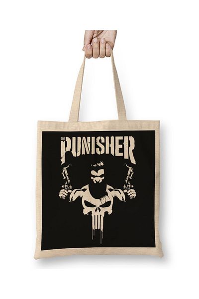 Baskı Dükkanı The Punisher υφασμάτινη τσάντα με μακριά λαβή
