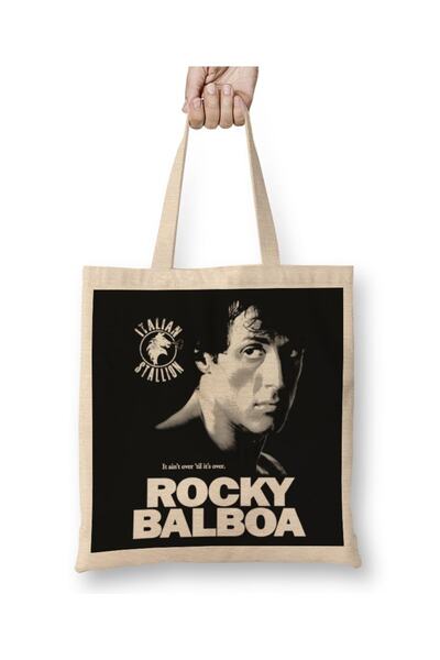 Baskı Dükkanı Rock In Roll tkanina Torba duga Sa ručkom