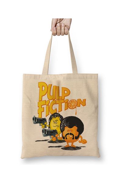 Baskı Dükkanı Υφασμάτινη τσάντα Pulp Fiction με μακριά λαβή