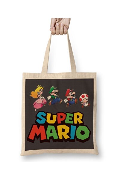 Baskı Dükkanı حقيبة سوبر ماريو 2 بمقبض طويل