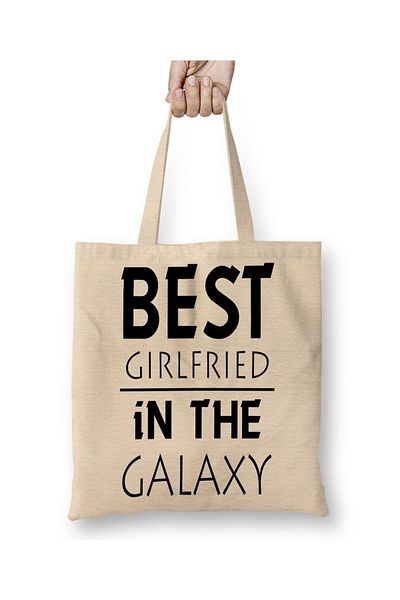 Baskı Dükkanı Υφασμάτινη τσάντα Melhor Amiga Da Galaxia με μακριά λαβή