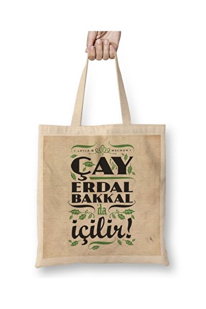 Baskı Dükkanı Čaj Erdal Pije u prodavnici Erdal Grocery Cloth Torba Long Sa r...