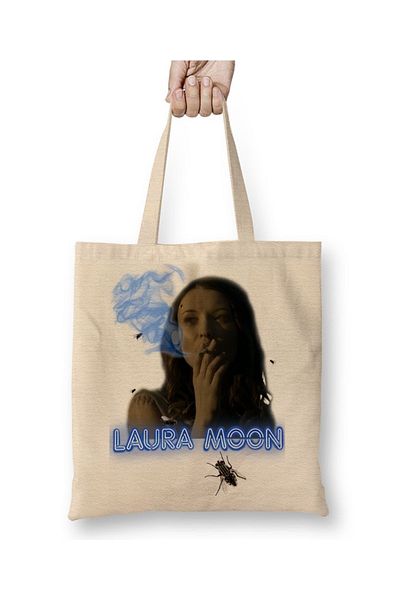 Baskı Dükkanı Υφασμάτινη τσάντα Laura Moon με μακριά λαβή