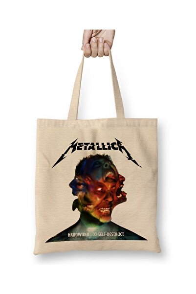 Baskı Dükkanı Metallica Hardwired Samouništiće Tkanina Torba Duga Sa ručkom