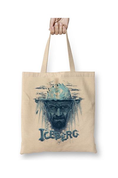 Baskı Dükkanı Υφασμάτινη τσάντα Iceberg με μακριά λαβή