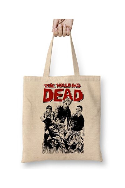 Baskı Dükkanı The Walking Dead Hodnici Rick Carl Maggie Creepers Tkanina Torb...