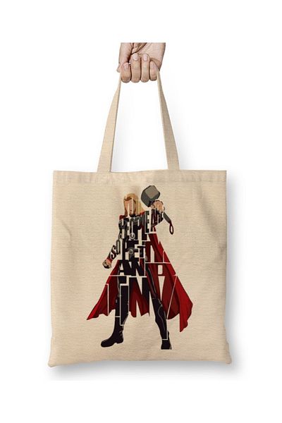 Baskı Dükkanı Thor Typography υφασμάτινη τσάντα με μακριά λαβή